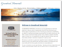 Tablet Screenshot of greenbrookmemorials.com